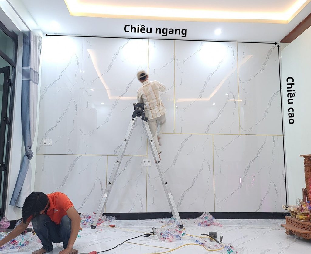 Các Bước Thi Công Trang Trí Nội Thất Với Tấm Nhựa Giả Đá